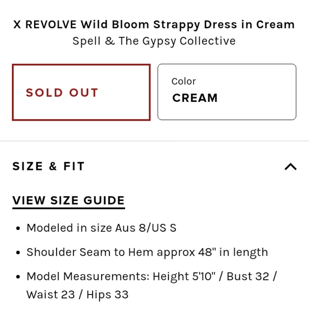 Wild Bloom Strappy Midi Dress Cream Spell Designs - Picture 5 of 16